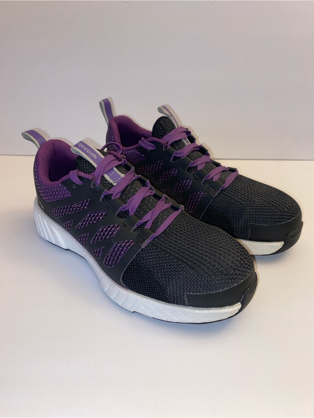 Reebok Fusion Flexweave RB315 Women’s Size 8M Work Shoes Black Purple